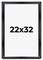 22x32 Minimalist Shadow Box Black Picture Frame - UV Acrylic, Backing, Hanging Hardware